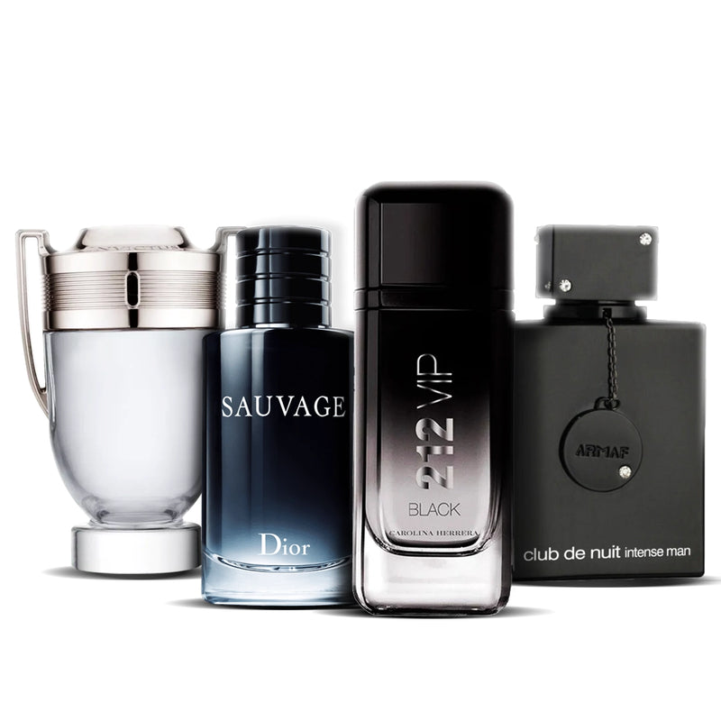 Combo 4 Perfumes - Invictus + Sauvage Dior + 212 VIP Black + Club de Nuit 100ML