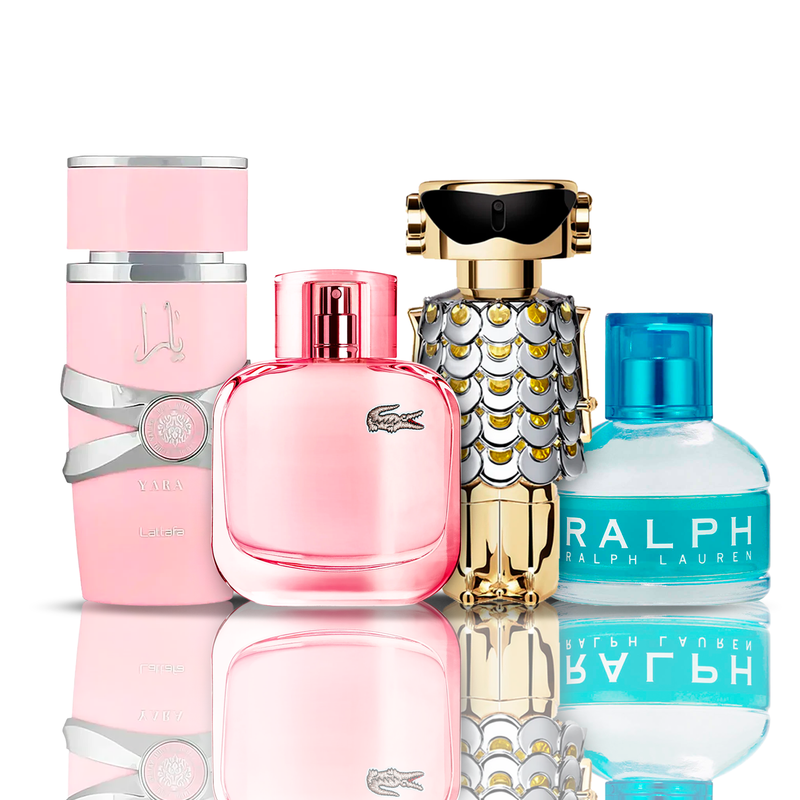 Combo 4 Perfumes - Fame + Yara + Lacoste Sparkling + Ralph Lauren 100ML